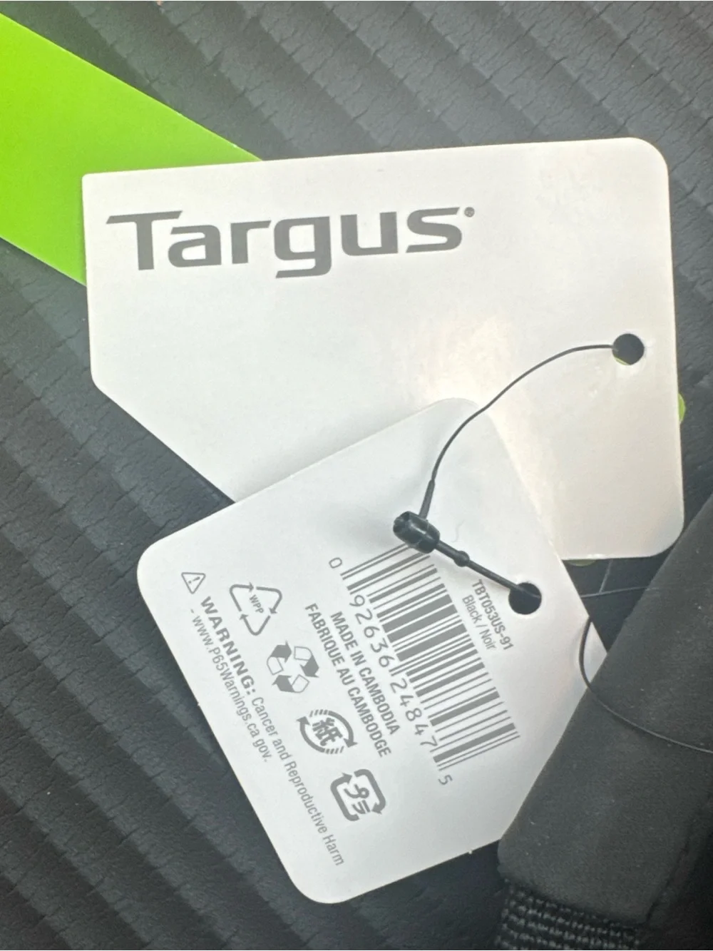 Targus Black Laptop Briefcase with Front Pocket